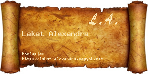 Lakat Alexandra névjegykártya